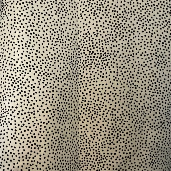 Loft Blouse - Petite Large - Beautiful Black Dotted on Cream - NWT - Picture 4 of 4